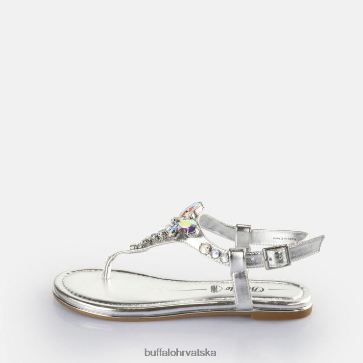 srebro Buffalo capri dragonfly sandale veganske |sandale TDD6T195